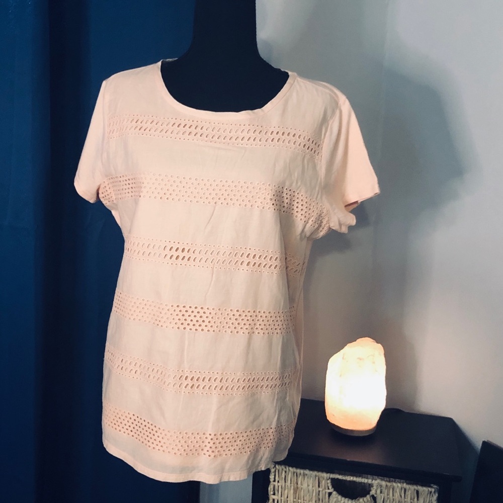 ELLE Pink Cotton Casual Top